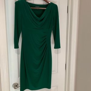 Ralph Lauren emerald green stretch dress